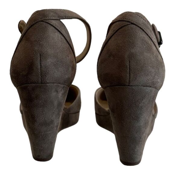 Via Spiga Women's V-Nalo Heather Pearl Suede Closed Toe Wedge Heels Size 7.5M - Picture 5 of 7